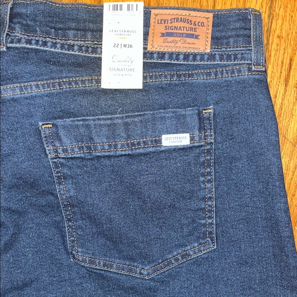 NWT Levi’s Signature Gold Heritage  Wide-Leg Belted Mid Rise Jeans Size 22 - Picture 11 of 14